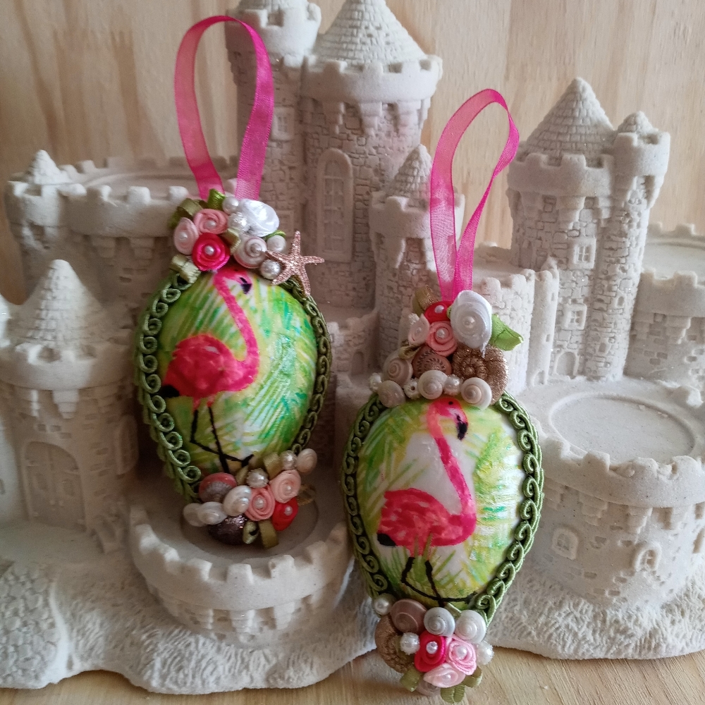 Flamingo Ornaments Set of 2